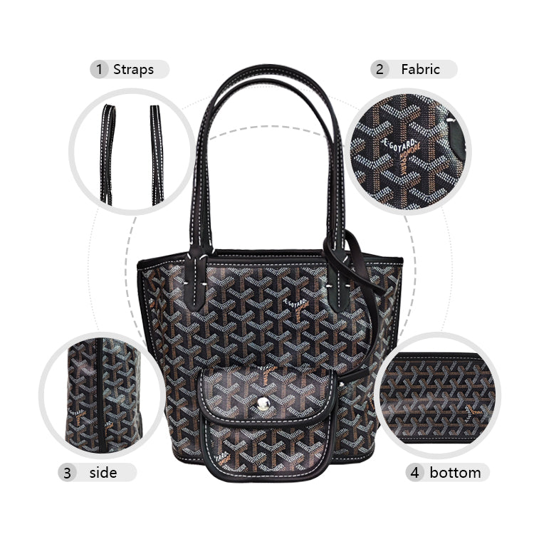 03-S V GY tote bag without zipper-Clearance